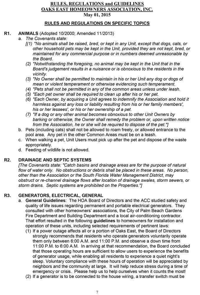 Hoa Rules And Regulations Template Hoa Rules And Regulations Template